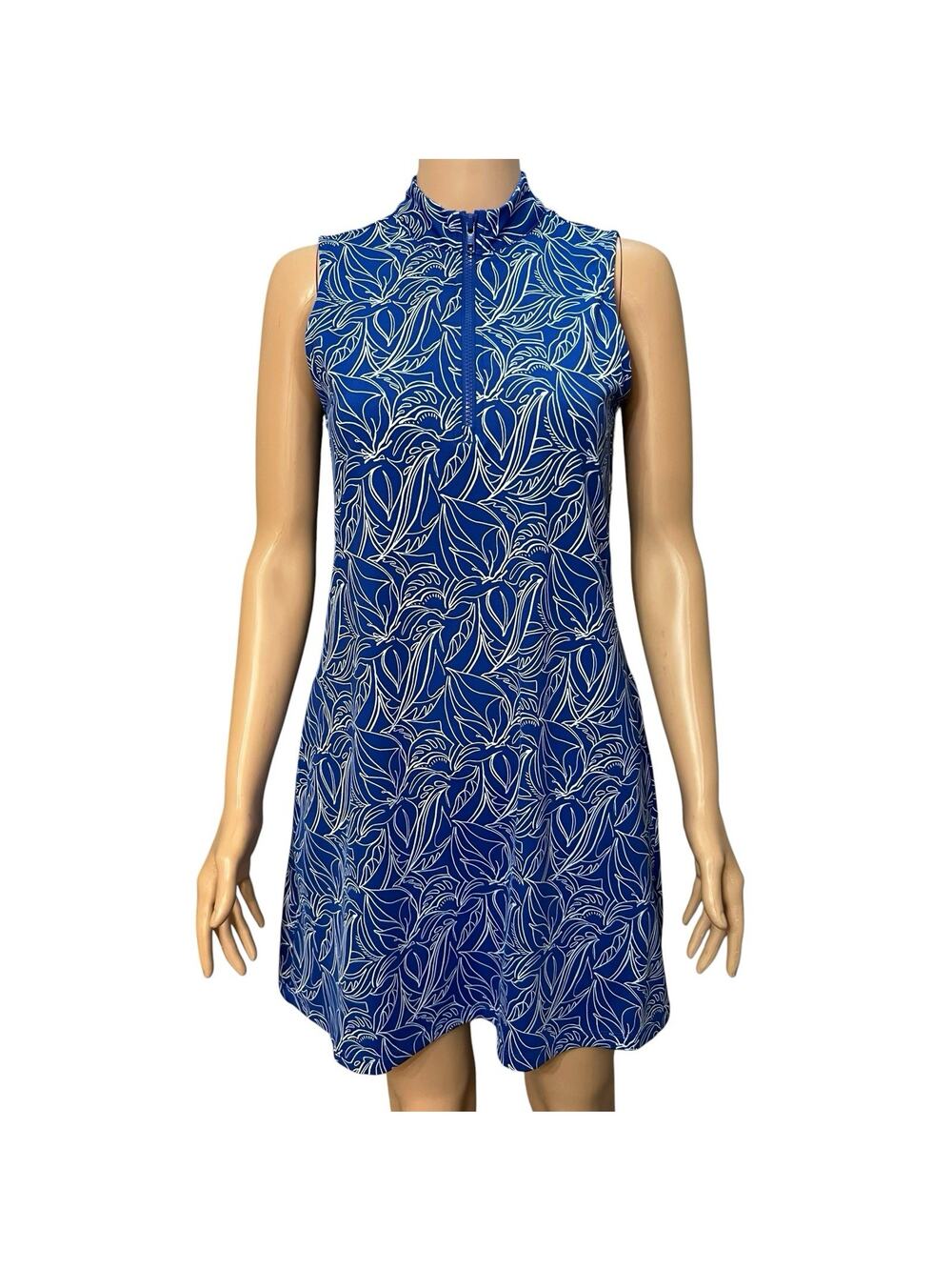 Tommy Bahama Racquet And Paddle Golf Tennis Dress Small Quarter Zip Sleeveless